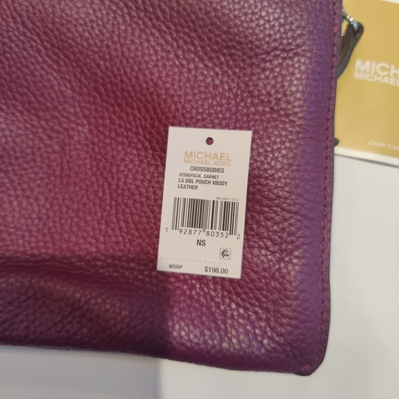 Michael Kors Pebble Leather Double Pouch Crossbody - Picture 9 of 11